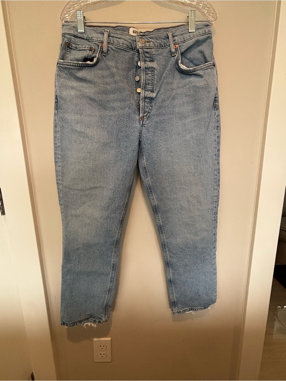 AGOLDE Light Blue High-Rise Boyfriend Jeans